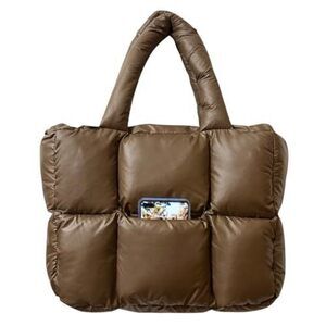 Modern Puffer Bag Satchel For Lightweight Quilted Puffy Strap Bag With Adjusta